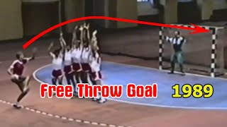 Free Throw Goal  Handball 1989  USSR Championship [upl. by Remoh]