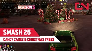 Where to Find amp Smash 25 CANDY CANES and CHRISTMAS TREES in Forza Horizon 5 [upl. by Heddie77]