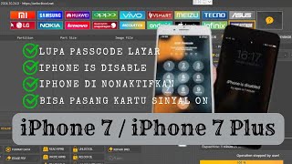 Jasa Service OnlineiPhone 7 Plus Bypass iCloud Bisa Pasang Kartu Sinyal ON [upl. by Yahsal]