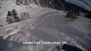 Arinsal Top to bottom in 10 minutes Powder day 19012014 [upl. by Panther]