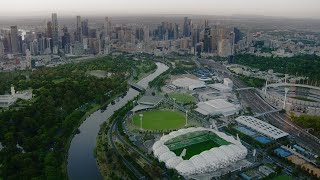 Melbourne Park redevelopment reaches completion [upl. by Htyderem]