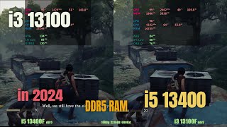 i3 13100F vs i5 13400F DDR5 RAM [upl. by Kimberli]