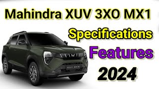 2024 Mahindra XUV 3XO Base Model  MX1 Black Colour  New Features amp Price  Xuv 3XO New Model [upl. by Bat]