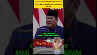 Viral Prabowo hafal semua nama2 tamu negara fakta politik prabowo pelantikanpresiden [upl. by Nirb]