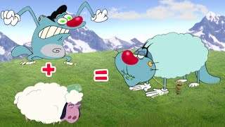 हिंदी Oggy and the Cockroaches 🐑 बिल्ली और भेड़ Hindi Cartoons for Kids [upl. by Pontias]