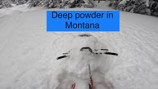 Carnage and deep powder Snowmobiling Montana how much snow is too much Lynx shredder turbo [upl. by Eveineg]