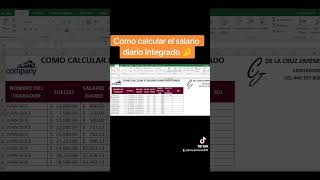 Cómo calcular el salario diario integrado Súper fácil y rápidoexcelparatodos contadorpublico [upl. by Albie]