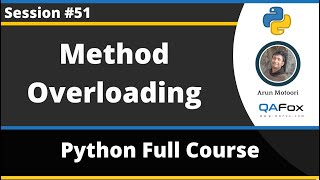 Overloading Methods is not directly supported by Python Python Tutorial  Part 51 [upl. by Clinton]