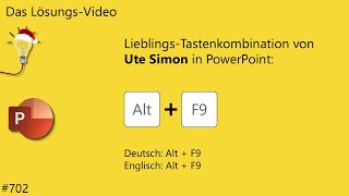 Das Lösungsvideo 702 Adventskalender 5 LieblingsTastenkombination von Ute Simon [upl. by Siramay]