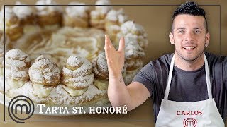 Como hacer una tarta Saint Honoré ¡De 10  Receta paso a paso con Carlos de MASTERCHEF 3 [upl. by Nnayllehs163]