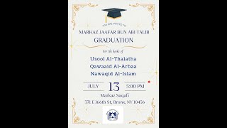 MARKAZ JAAFAR BUN ABI TALIB 3RD ANNUAL GRADUATION 2024 [upl. by Cousin]