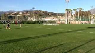 Schönes Trainingstor von Fejsal Mulic im 1860Trainingslager in Marbella [upl. by Lundquist]