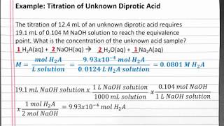 CHEM 101  Titration of Unknown Diprotic Acid [upl. by Orestes]