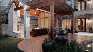 Patio Cover Outdoor Kitchen Fireplace and Pergola in Cinco Ranch Katy TX [upl. by Kylah984]