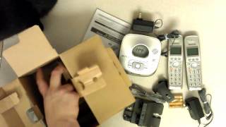 Panasonic KXTG4022 Duo Cordless Phone Unboxing [upl. by Gatias]