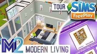 Sims FreePlay  Modern Living House Original Design [upl. by Lozar912]