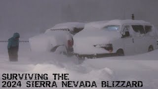 Surviving HUGE Blizzard in Truckee California  Life in a 4x4 Van [upl. by Noy534]