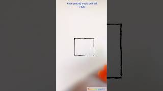 How to draw face centered cubic easy shorts class12 [upl. by Natsirt948]