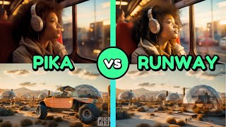 Imagetovideo comparison Pika vs Runway August 2023  newer version in the description [upl. by Anayeek279]