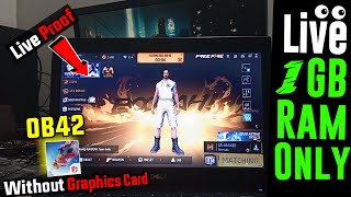 😍Live Proof 1GB Ram Free Fire OB42 Emulator is Here  NO VT  Fix OpenGL  Dual Core PC [upl. by Bartie]