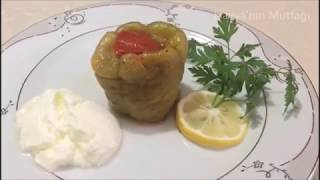 TAVUKLU ZEYTİNYAĞLI DOLMA BİBER NASIL YAPILIR  YEMEK TARİFİ [upl. by Tnahsarp]