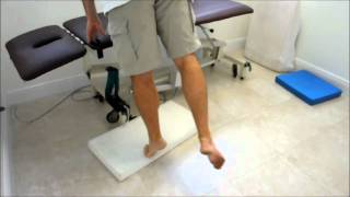 Tibialis posterior strengthening eccentric amp ballistic heel raise over step [upl. by Lytsirhc]