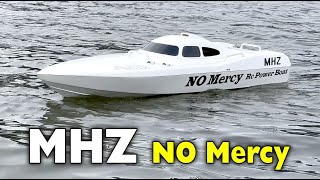 MHZ No mercy 62” inch RC boat  clutch  QJ 58cc Inline Twin Engine 64 [upl. by Aila]