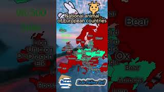 National animal of each European country mapping europe countryballs nationalanimal animals [upl. by Loyce]