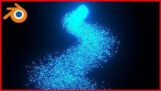 Blender Beginner Tutorial Particles Following A Spiral Curve [upl. by Noroj945]