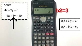 How to solve Simultaneous equations using calculator CASIO fx 570MS [upl. by Enoch]