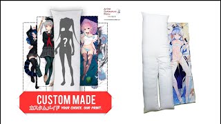 Steps for Custom Made 2Leg Anime Dakimakura Pillow Cover [upl. by Lemar]