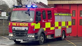 FIRST CATCH  Lancashire Fire amp Rescue Service  Penwortham’s pump turnout [upl. by Fatma]