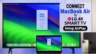 How to Connect MacBook to LG Smart TVs Airplay Screen Mirroring [upl. by Akkina]