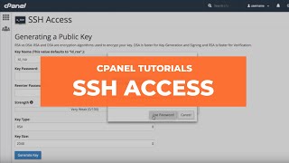 cPanel Tutorials  SSH Access [upl. by Garek584]