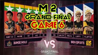 M2 Grand Final Burmese Ghouls Vs Bren Game 6 [upl. by Eyllek50]