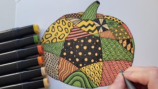 Drawing a Pattern Pumpkin [upl. by Matthews]