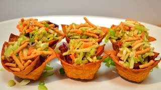 Applebees Chicken Wonton Tacos  Applebees Appetizer Recipe [upl. by Nomed]