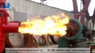 Small simple coal gasifier working condition [upl. by Weisbrodt]