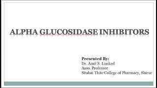 Alpha Glucosidase Inhibitors  Antidiabetic agents [upl. by Portwine]