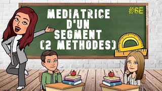 COMMENT CONSTRUIRE LA MÉDIATRICE D’UN SEGMENT METHODE COMPAS ET ÉQUERRE [upl. by Milak]