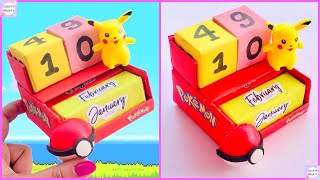 How to make Pokemon 2024 Desk Calendar with PaperPikachu DESK CALENDAR [upl. by Cira887]