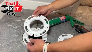 How TO Install TOILET ON CONCRETE FLOOR [upl. by Adar]