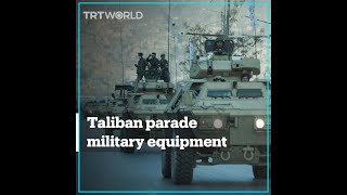 Taliban hold military parade in Kabul [upl. by Galven271]