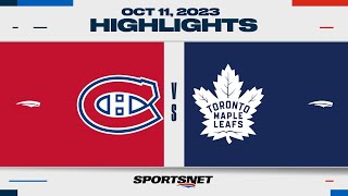 NHL Highlights  Canadiens vs Maple Leafs  October 11 2023 [upl. by Harutak466]