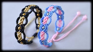 How To Make Macrame Bracelets At Home  DIY Jewelry  Macrame Bracelets for Beginners [upl. by Tarrah]