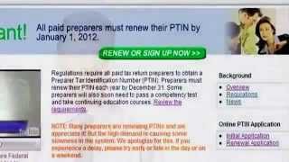 IRS Tax Pros How to Renew Your PTIN [upl. by Eseila]