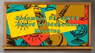 Woodbridge School Board of Ed Meeting December 21 2023 [upl. by Leonelle965]