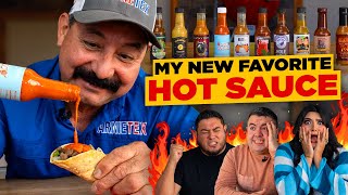 The Search for My New Favorite Hot Sauce Taste Testing 10 Hot Sauces [upl. by Wallinga74]