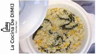 Arroz a la crema con chile poblano y granos de maíz [upl. by Chinua]