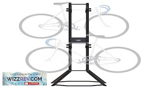 VEVOR 4 Bike Storage Rack Free Standing Gravity Wall Vertical Bike Rack Review [upl. by Neddy]